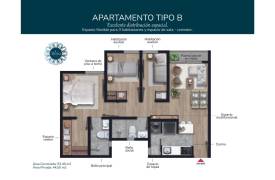 Planta Tipo B - 3 habitaciones