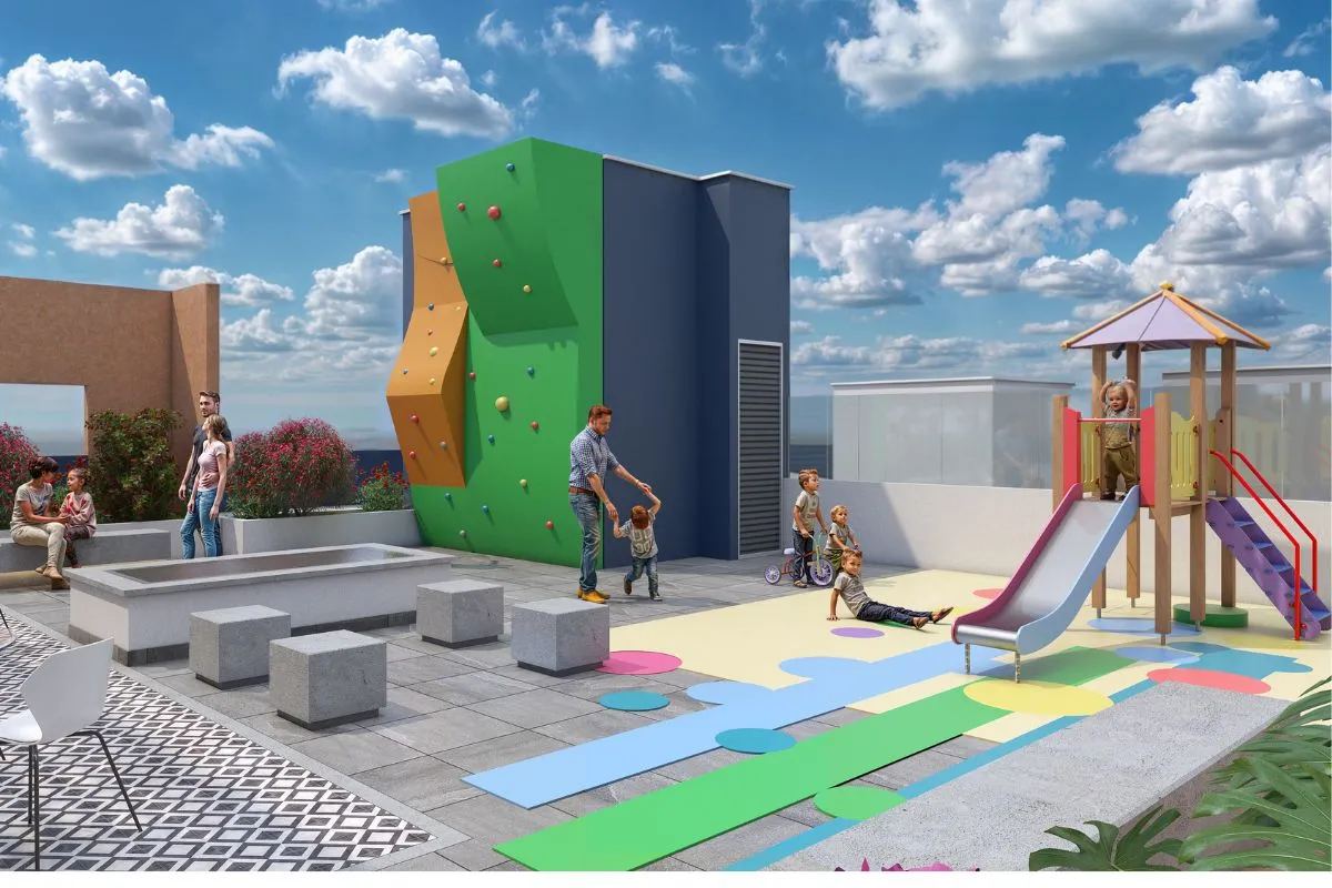 Muro de escalar y juegos infantiles, Aluna Living