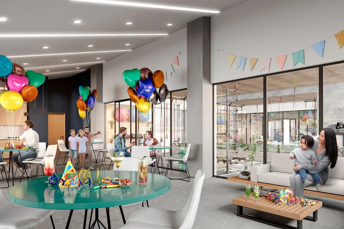 Espacio para salón social, Aluna Living