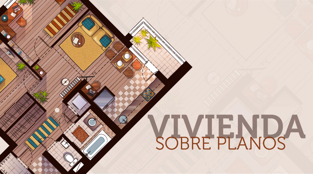 vivienda sobre planos