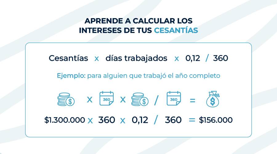calcula los intereses de tus cesantías